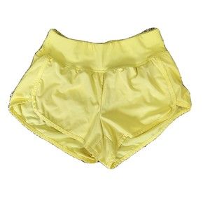 Zella Shorts Women Small Yellow Workout Running Runner Gym Casual